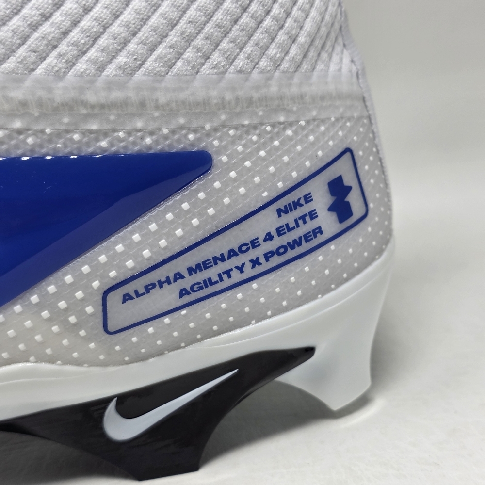 Nike Alpha Menace 4 Elite White Royal Blue Football Cleats FZ7701-103 Size 12.5 - Picture 11 of 11